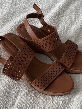 Euro soft Leather Wedge Heels